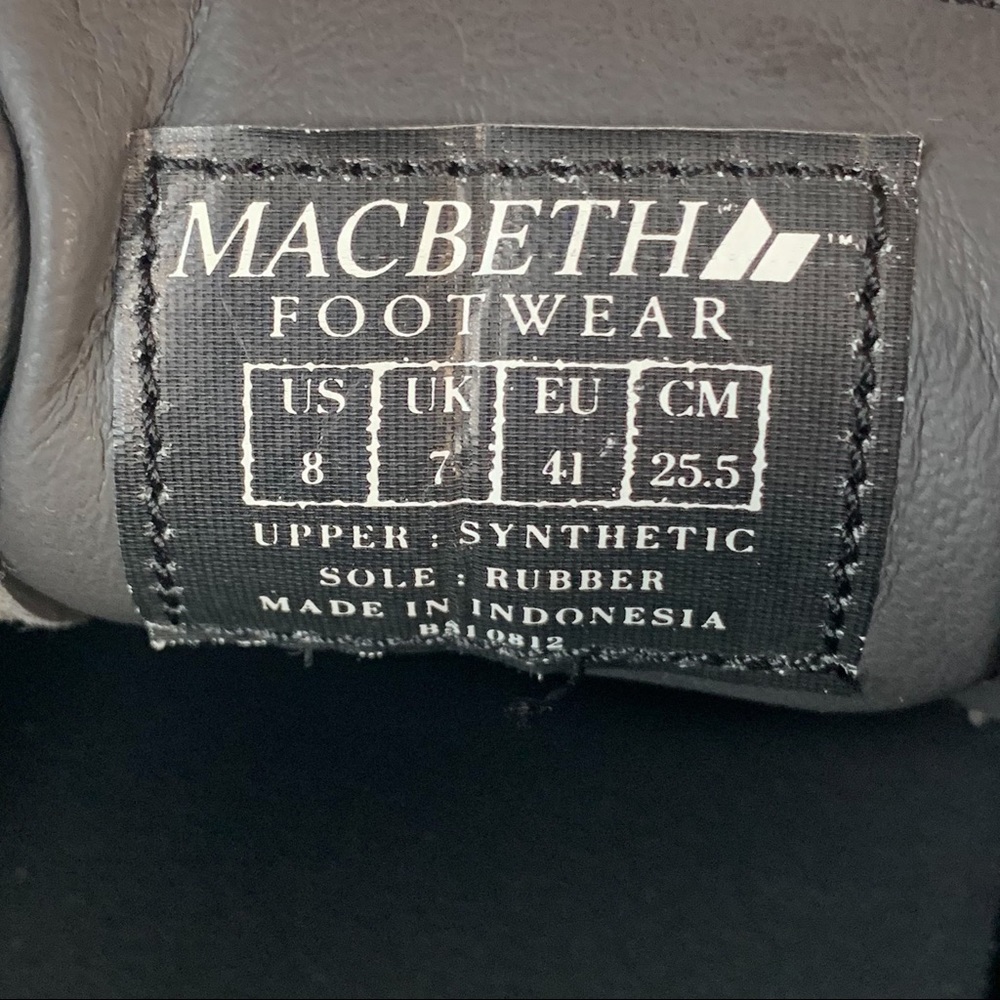 Macbeth Mens US 8 Black Cement Gatsby Vegan shoes - Picture 7 of 7